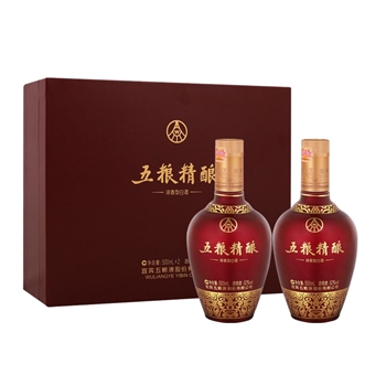 五粮液 五粮精酿（印花中国红皮盒）